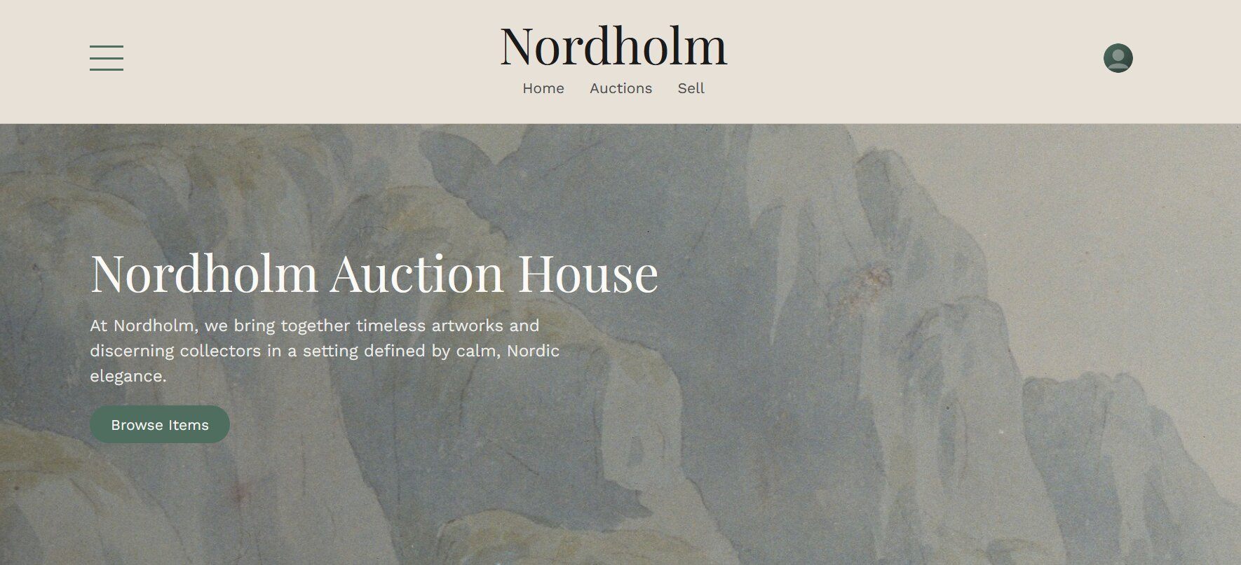 Screenshot of Nordholm Auction House